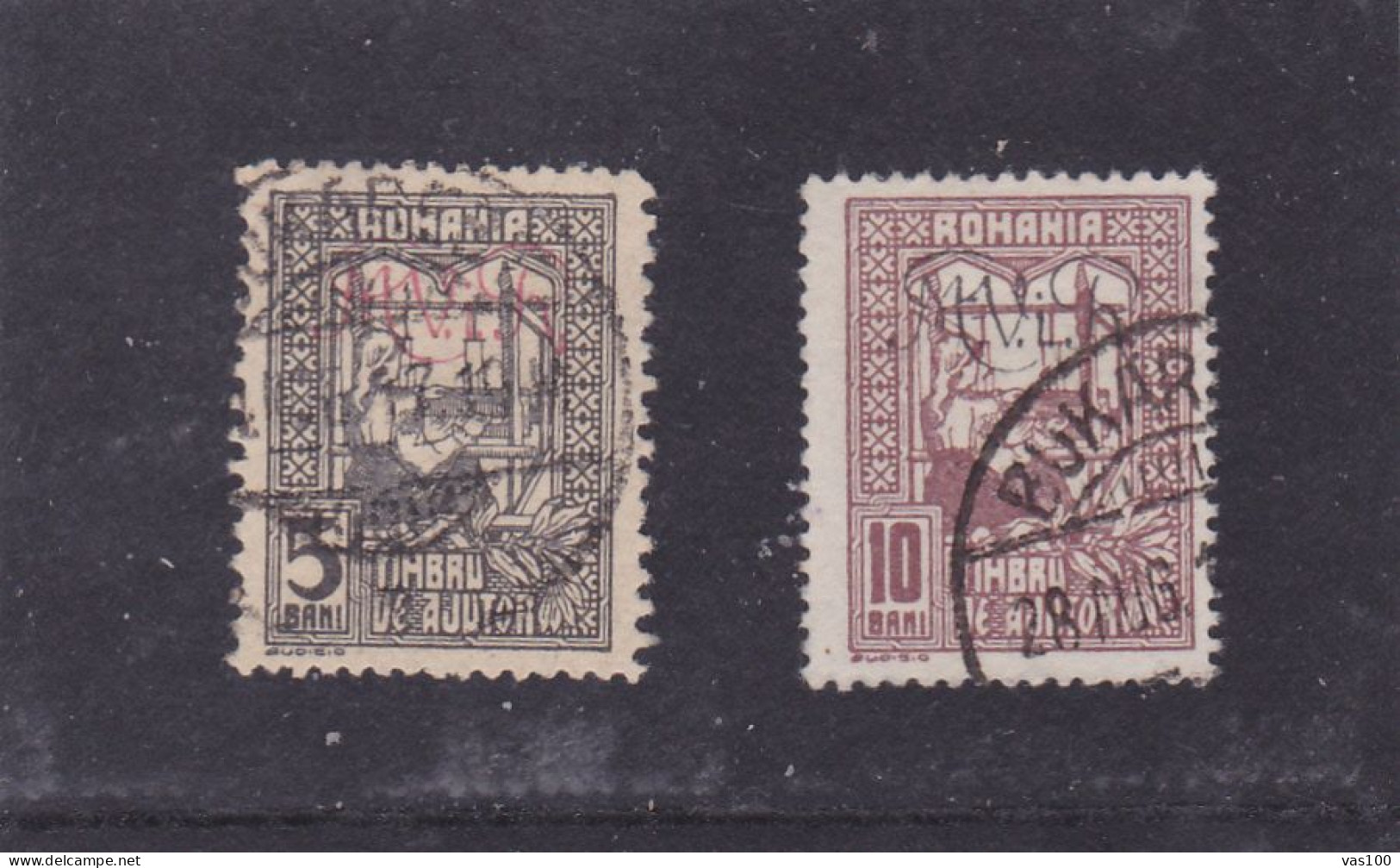 Germany WW1 Occupation In Romania 1917 MViR  2 STAMPS POSTAGE DUE USED - Bezetting
