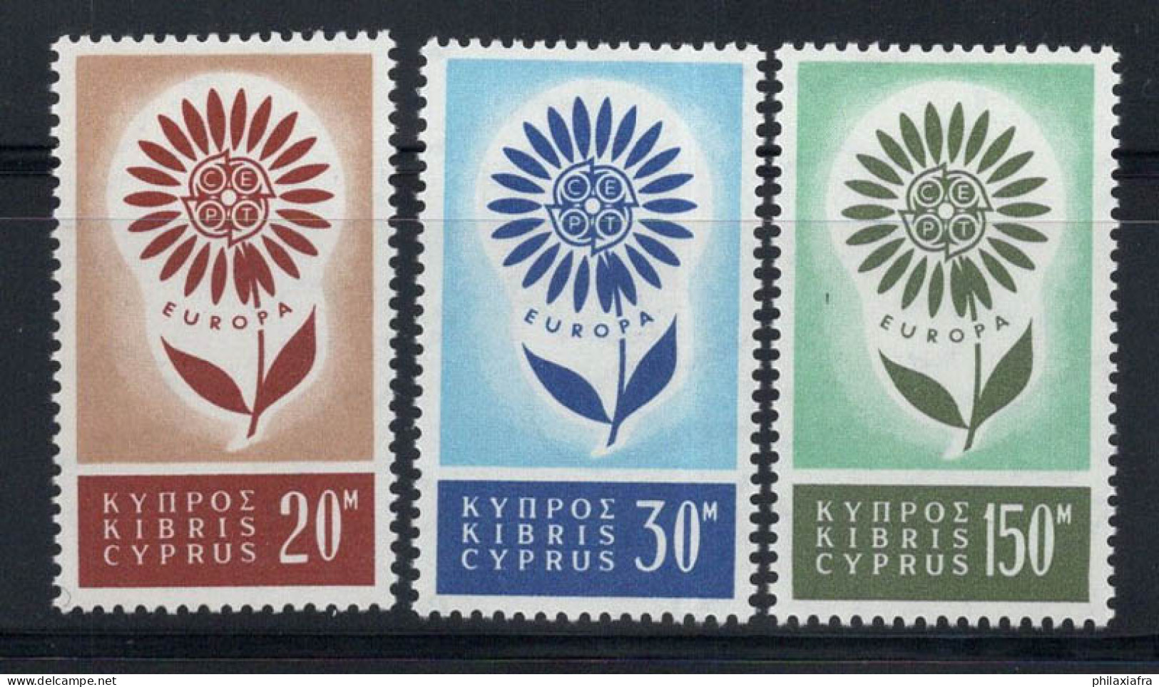 Chypre 1964 Mi. 240-242 Neuf ** 100% Europe CEPT, Pétales - 1964