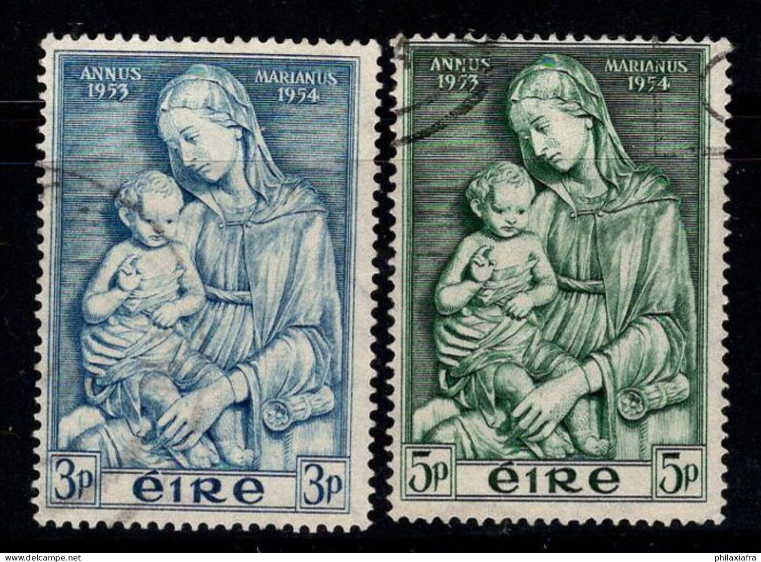 Irlande 1954 Mi. 120-121 Oblitéré 100% Madonna Et L'enfant - Gebraucht