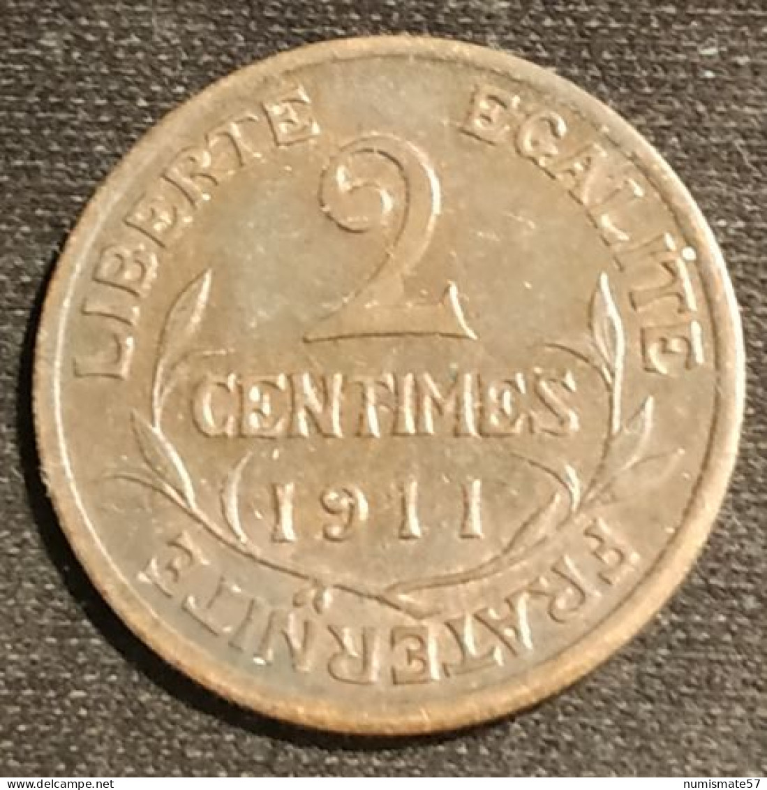 FRANCE - 2 CENTIMES 1911 - Daniel-Dupuis - Gad 107 - KM 841 - 2 Centimes