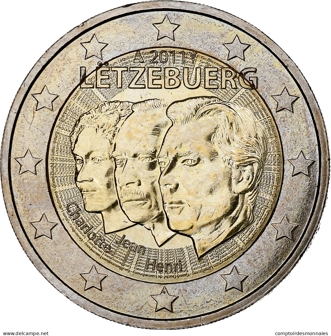 Luxembourg, 2 Euro, Jean Lieutenant Representant, 2011, SUP+, Bimétallique - Luxembourg