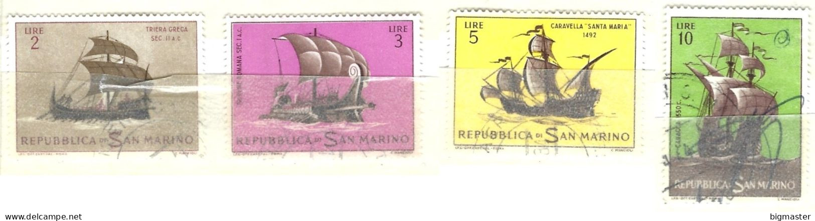 Rsm 1963 619-20 622-23 Navi Storiche Solo 4 Val Fu - Gebraucht