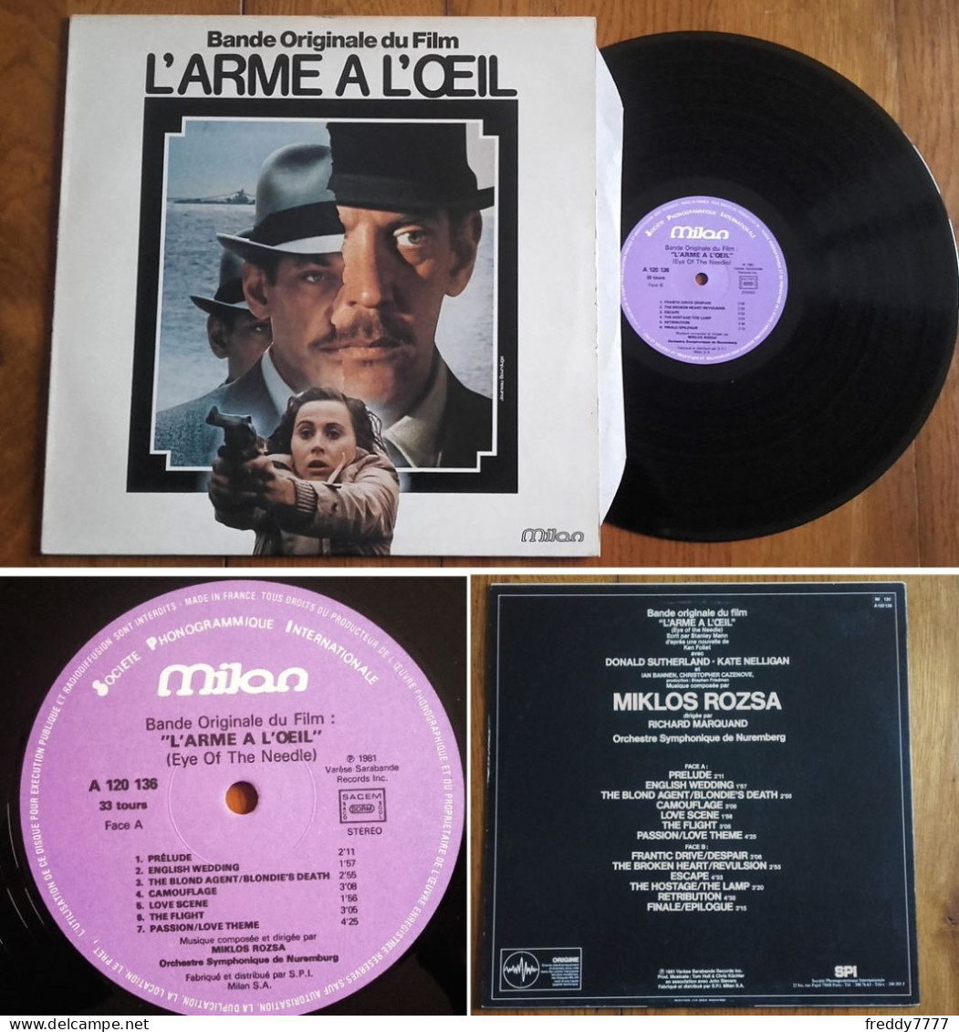 RARE French LP 33t RPM (12") BOF OST Bande Originale Film «L'ARME A L'OEIL» (1981) - Musique De Films