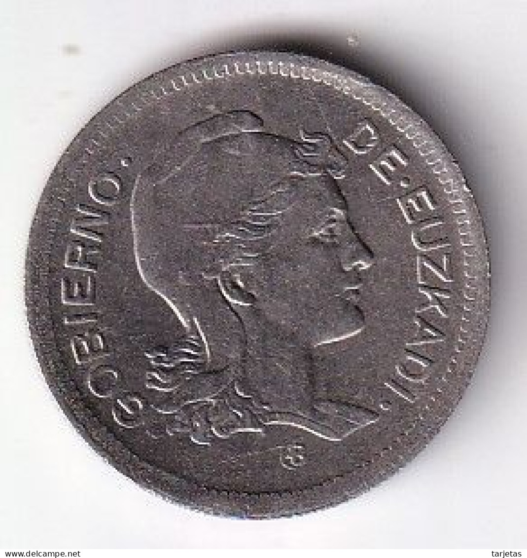 MONEDA DE ESPAÑA DE 1 PESETA DEL AÑO 1937 (COIN) GOBIERNO DE EUZKADI - 1 Peseta