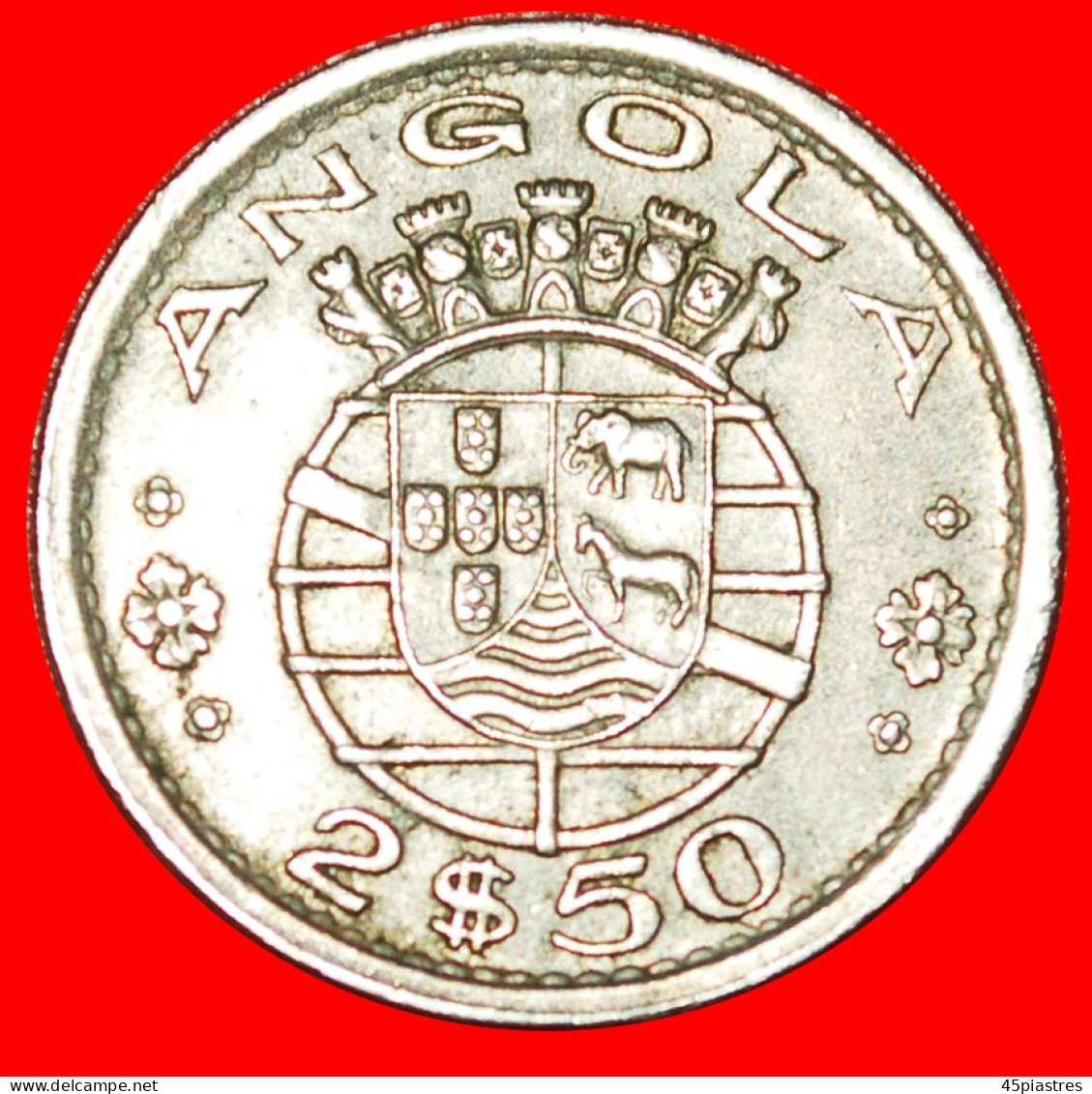 * ELEPHANT (1953-1974) PORTUGAL: ANGOLA  2.50 ESCUDOS 1953!· LOW START ·  NO RESERVE! - Angola