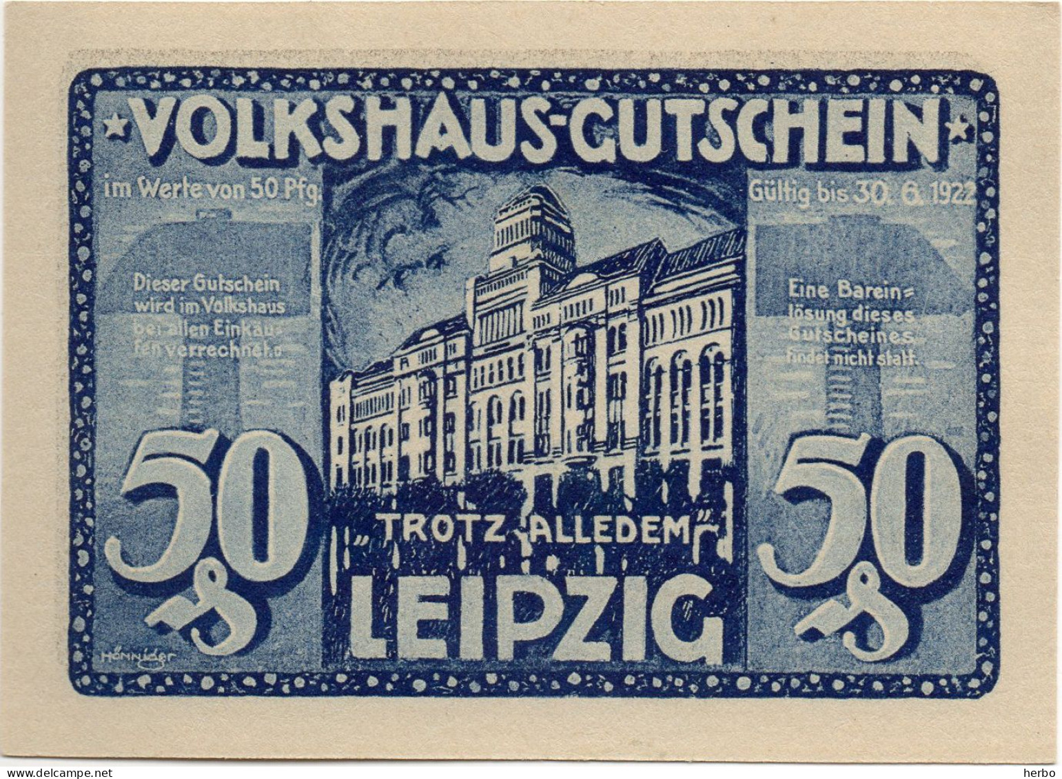 Bons De Nécessité Allemand 50 Pfennig, République De Weimar. Ville De LEIPZIG. Gutschein. 12 Bons Différents NEUFS. - Zwischenscheine - Schatzanweisungen