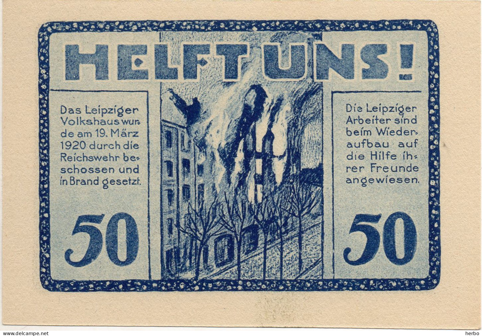 Bons de nécessité Allemand 50 Pfennig, République de Weimar. Ville de LEIPZIG. Gutschein. 12 bons différents NEUFS.