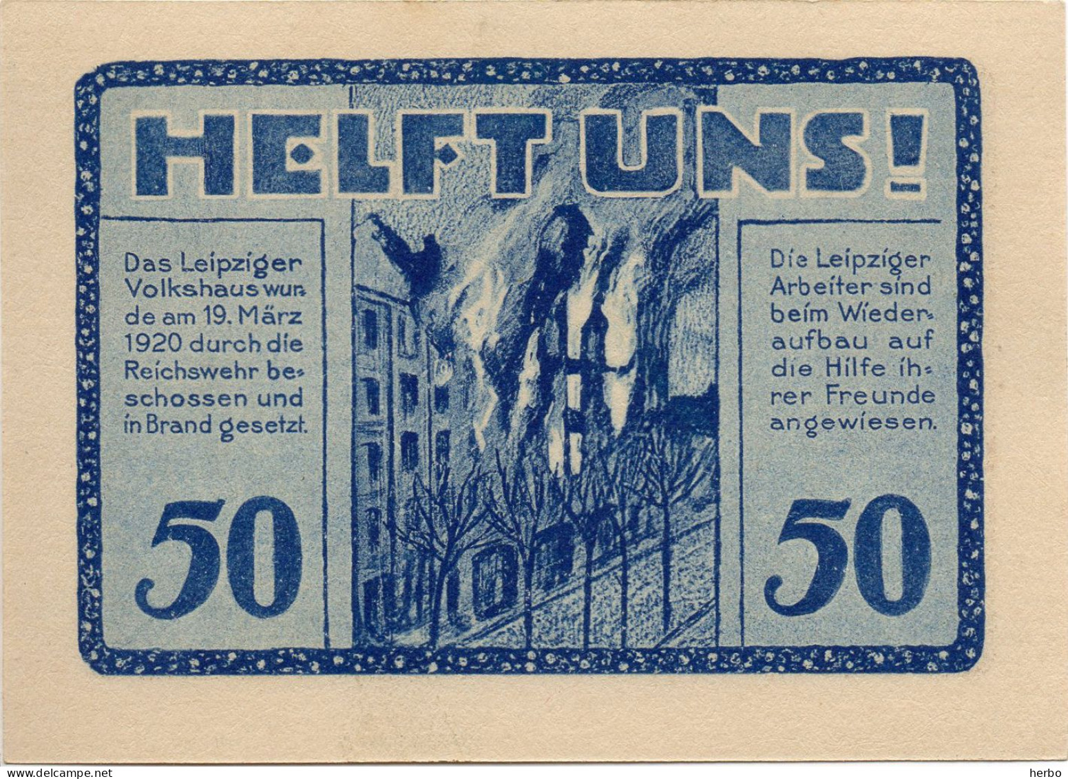 Bons de nécessité Allemand 50 Pfennig, République de Weimar. Ville de LEIPZIG. Gutschein. 12 bons différents NEUFS.