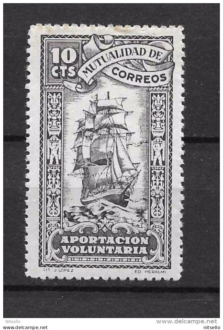 LOTE 1892 B ///  MUTUALIDAD DE CORREOS  NUEVO ** MNH   DENTADO INUSUAL EN LA EPOCA - Bienfaisance