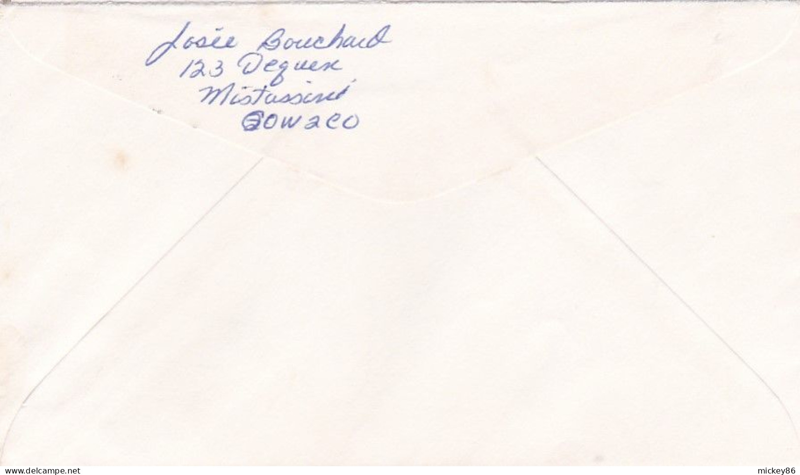 Canada --1978 - Lettre  MISTASSIN  Pour POITIERS-86 (France)....timbre Seul  Sur Lettre.....cachet   26-9-78 - Brieven En Documenten