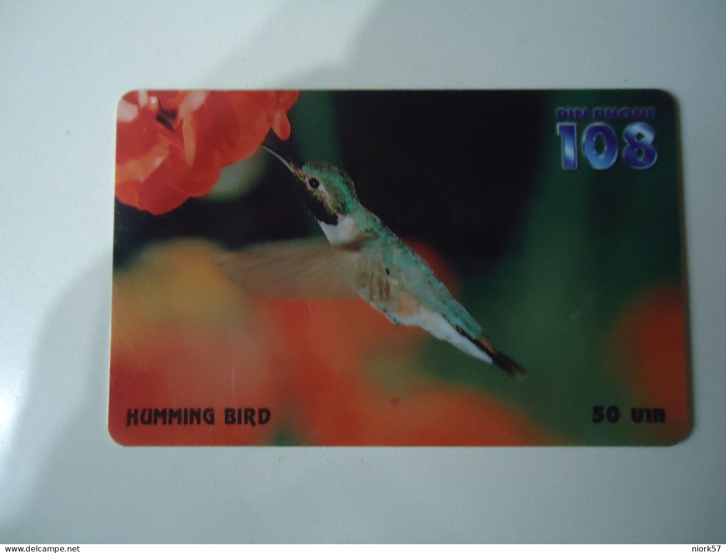 THAILAND USED  CARDS PIN 108  BIRD BIRDS - Songbirds & Tree Dwellers