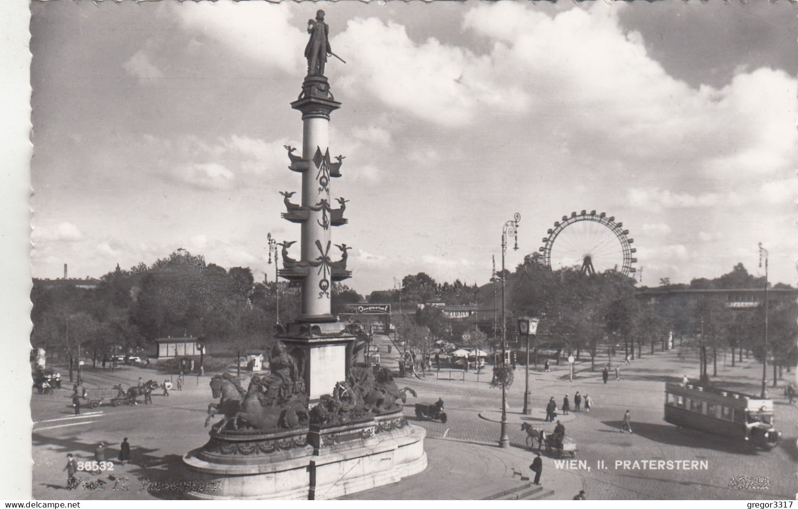 E212) WIEN - II - PRATERSTERN - Riesenrad Denkmal U. Alter BUS - Prater