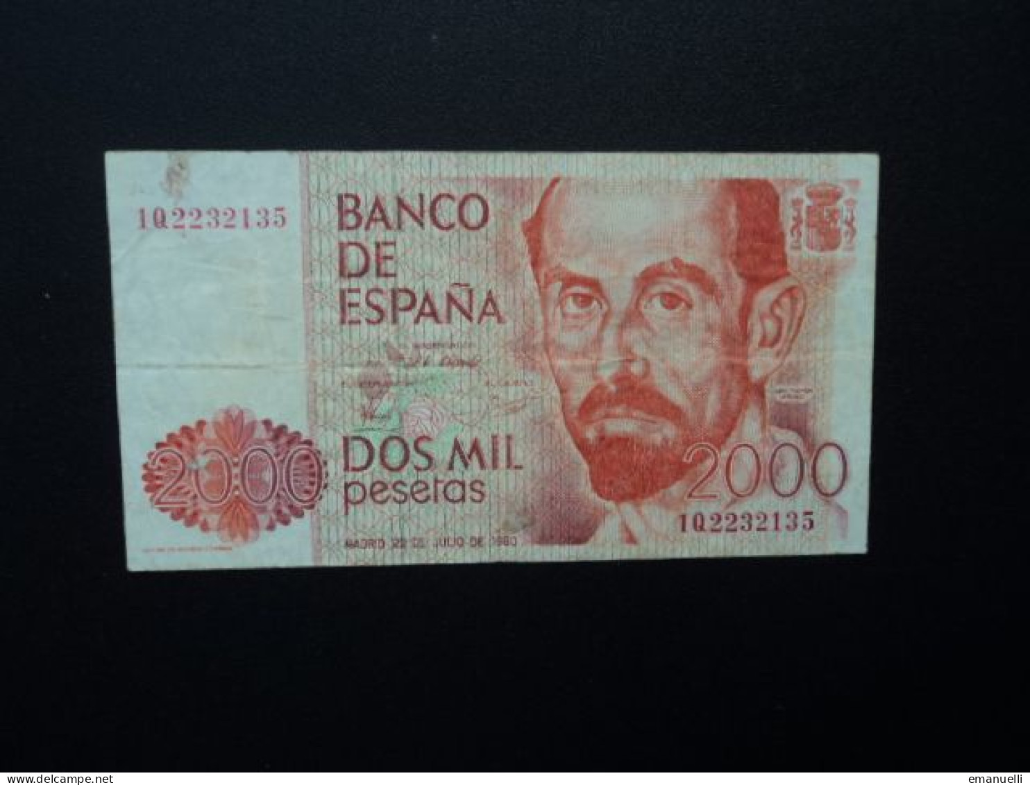 ESPAGNE * : 2000 PESETAS  22.7.1980     CB 212 / CMB 532 / P 159     TTB ** - [ 4] 1975-… : Juan Carlos I