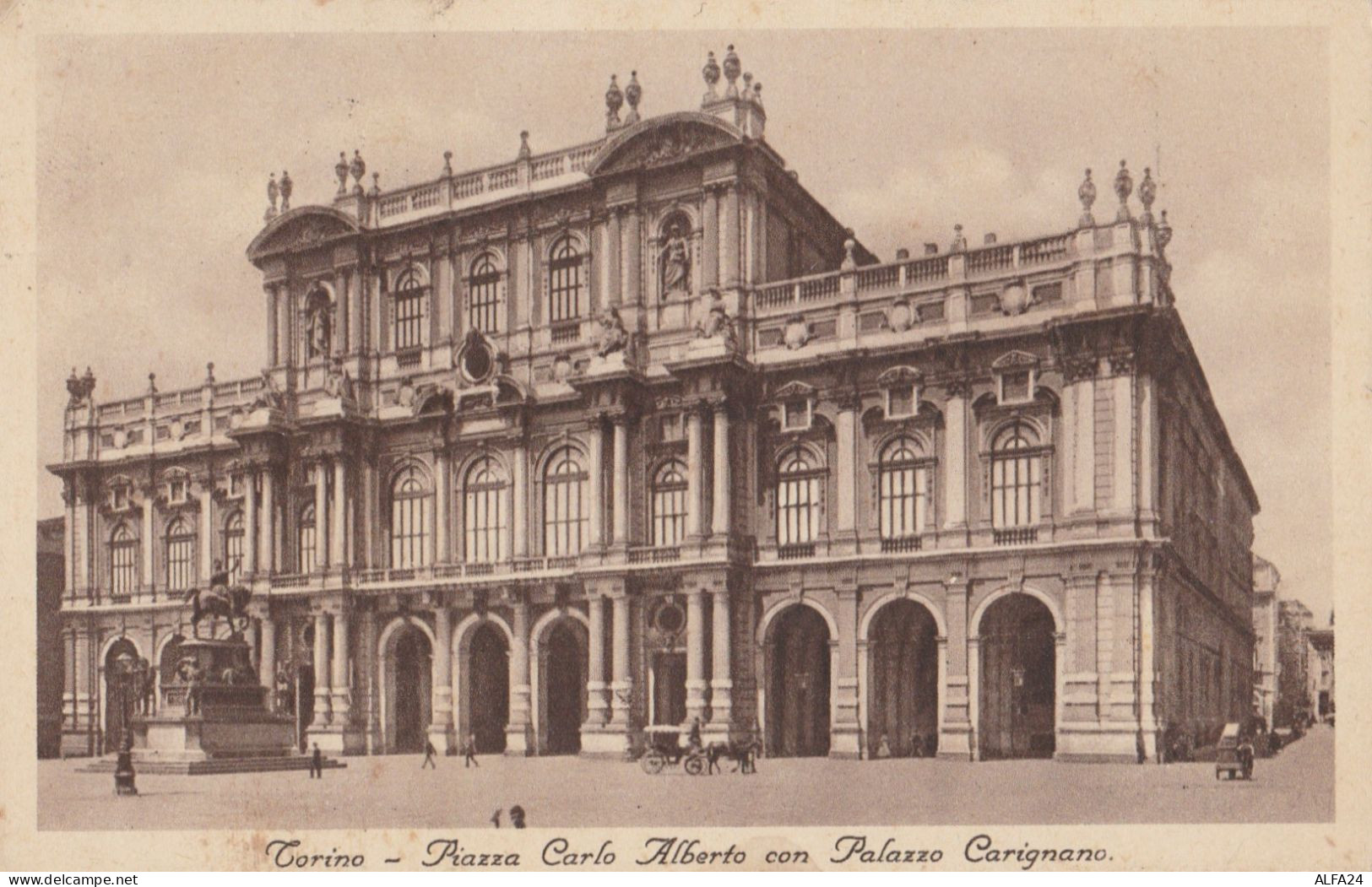 CARTOLINA VIAGGIATA TORINO PIAZZA CARLO ALBERTO CHIESA (ZK208 - Piazze