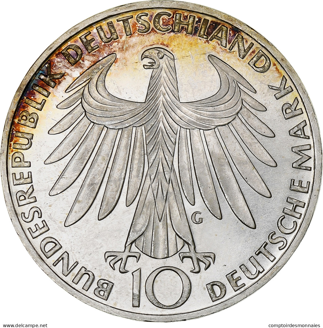 Monnaie, République Fédérale Allemande, 10 Mark, 1972, Karlsruhe, SPL - Commemorative