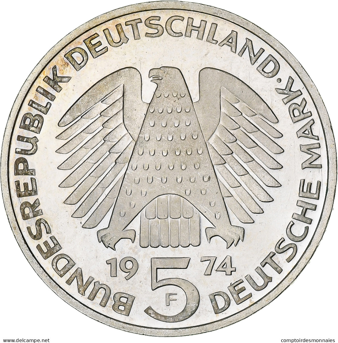Monnaie, République Fédérale Allemande, 5 Mark, 1974, Stuttgart, Germany - 5 Marchi