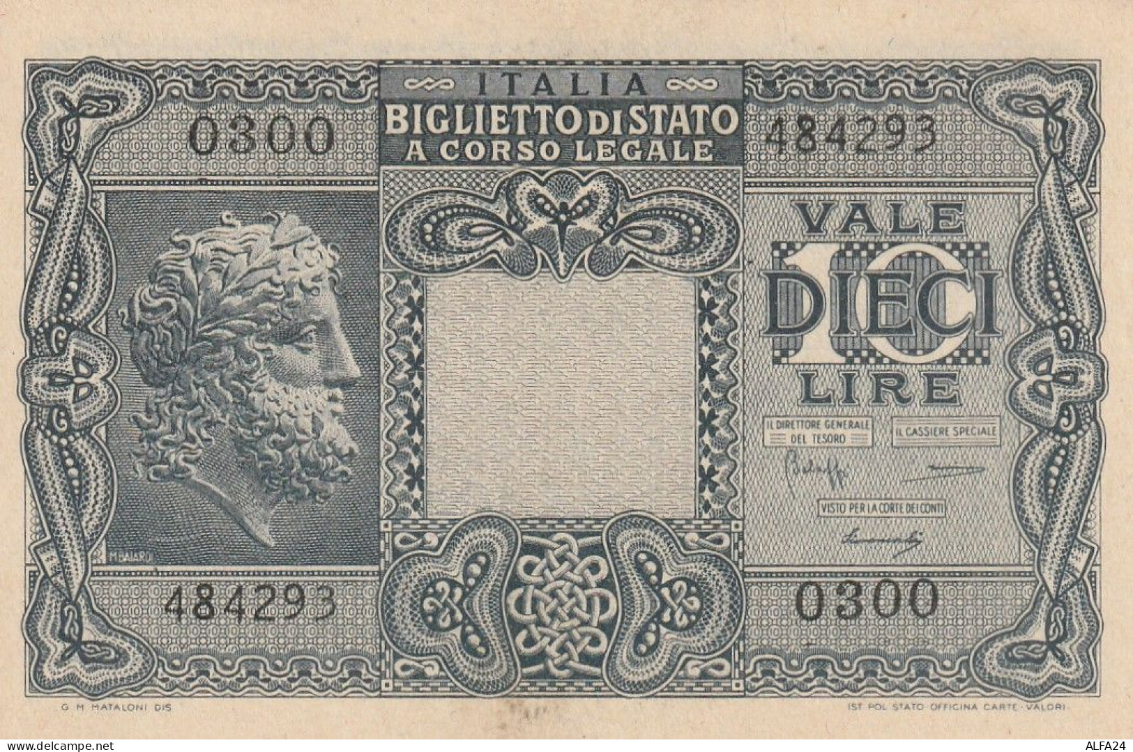 BANCONOTA ITALIA BIGLIETTO STATO 10 UNC  (B_262 - Italia – 10 Lire