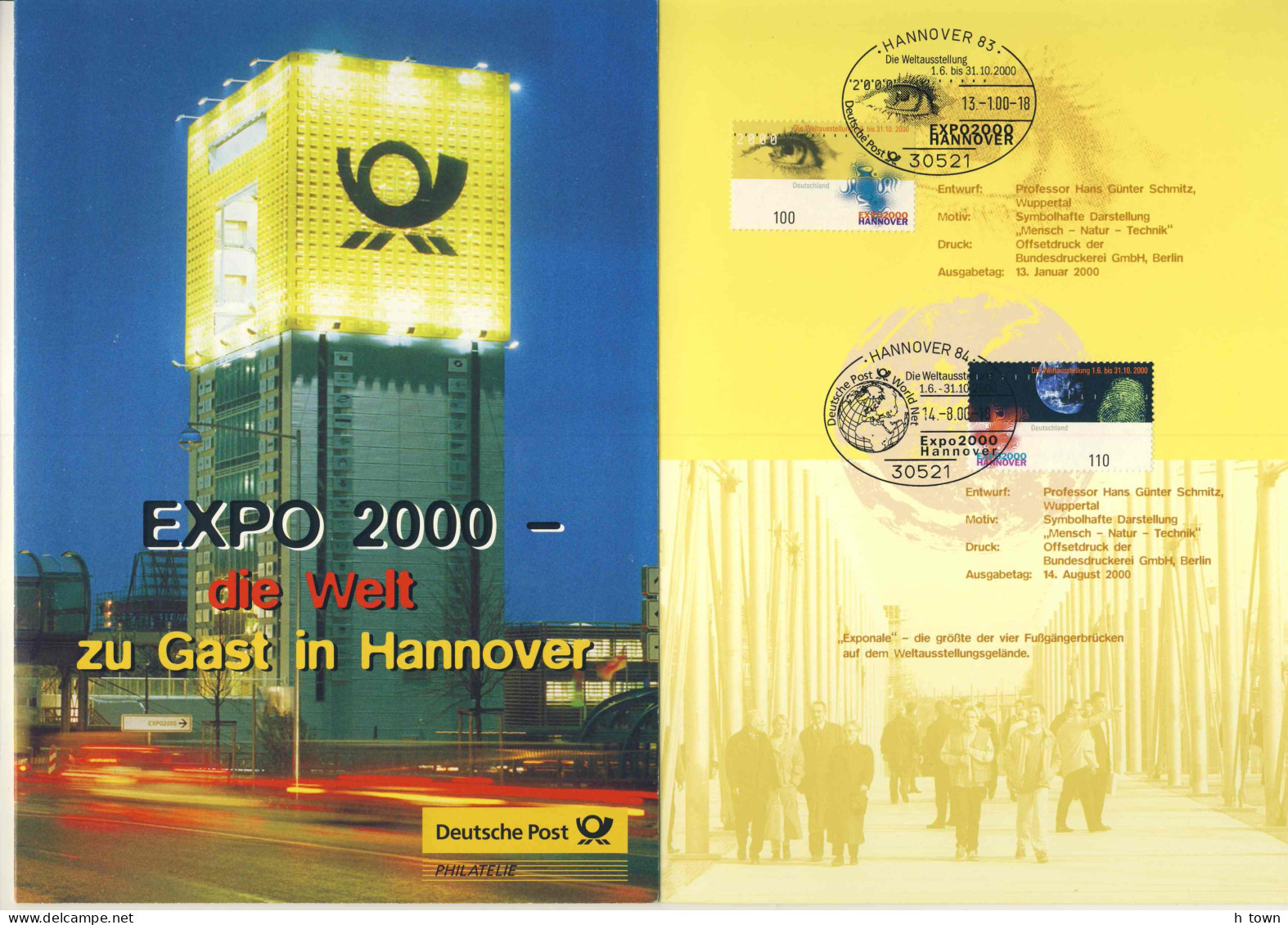 621  Exposition Universelle De 2000, Hanovre: Doc. 1er Jour - World's Fair EXPO 2000 Hannover: First Day Sheet - 2000 – Hanovre (Allemagne)