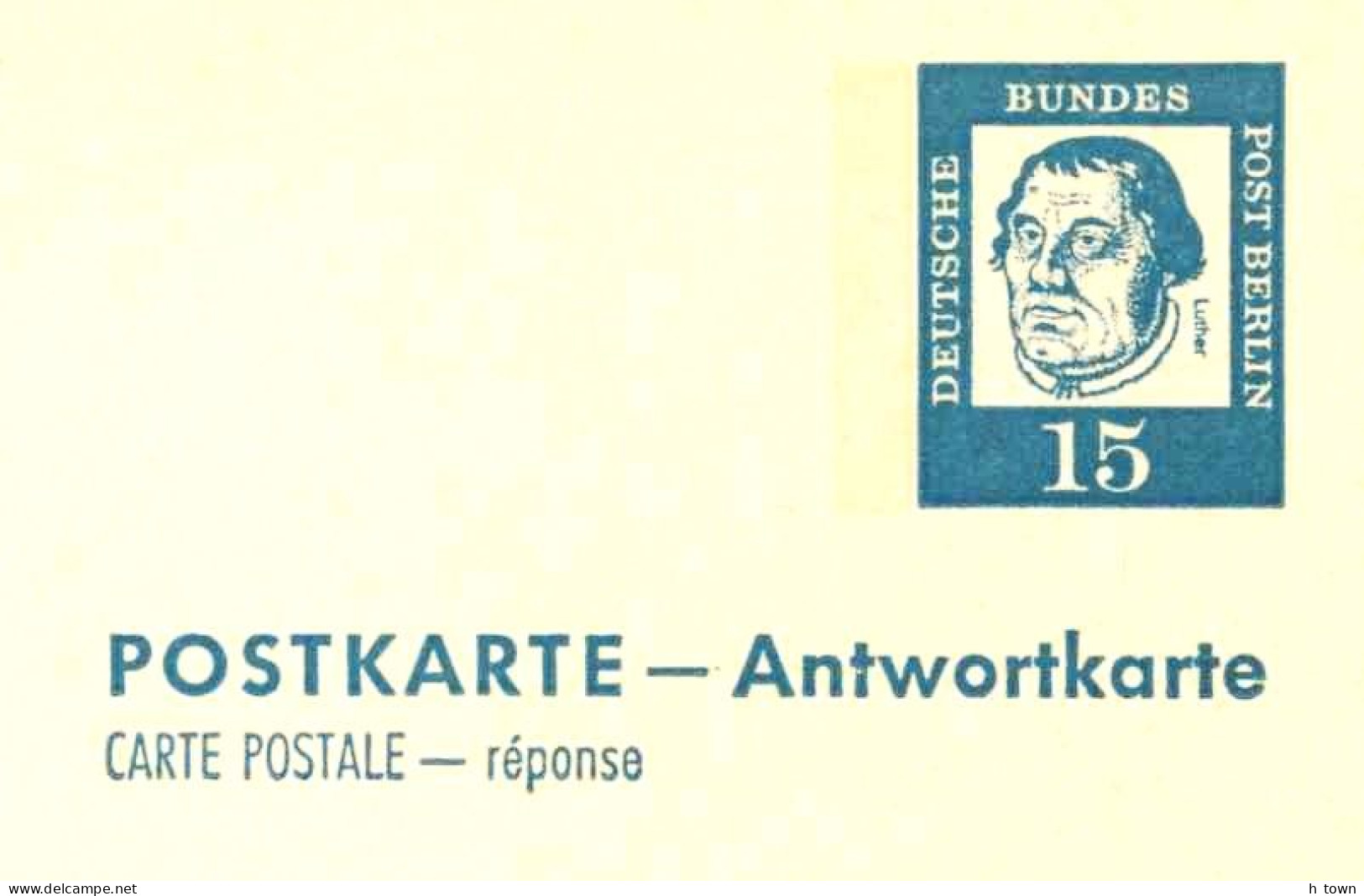 621  Luther: Entier (c.p.) D'Allemagne, 1963 -  Protestantism, Church Reformer Stationery Pc. Réforme Protestante - Theologen