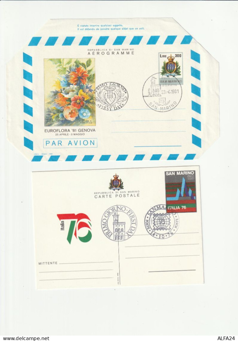 4 INTERI POSTALI SAN MARINO (M_82 - Ganzsachen