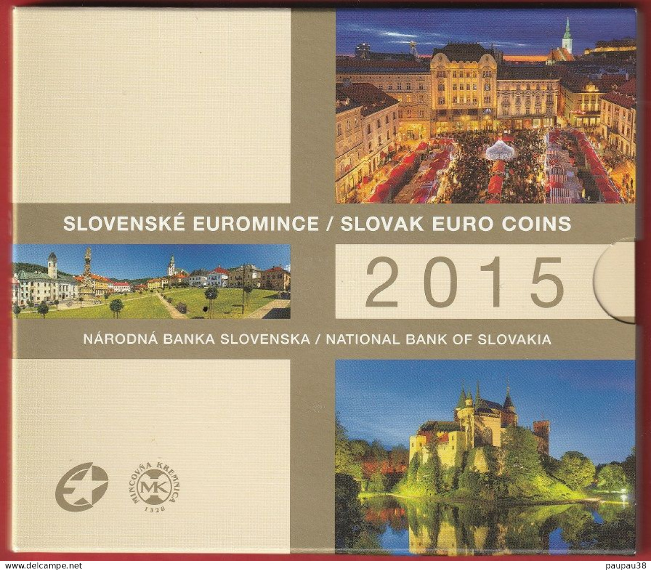 COFFRET EUROS SLOVAQUIE 2015 NEUF FDC - 9 PIECES - Slovaquie