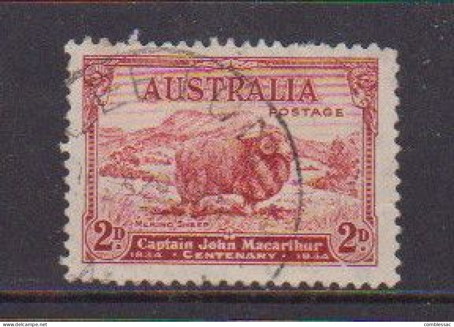 AUSTRALIA    1934    Dwath  Centenary  Of  Macarthur   2d  Red        USED - Used Stamps