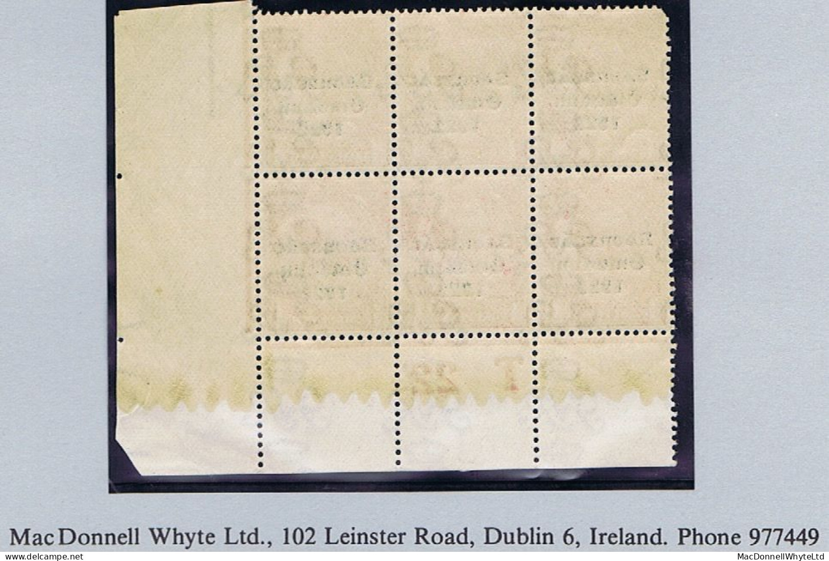 Ireland 1922-23 Thom Saorstát 3-line Overprint In Blue-black On 1d, Variety "Broken Frame" Row 19/12 In Control Block - Ungebraucht