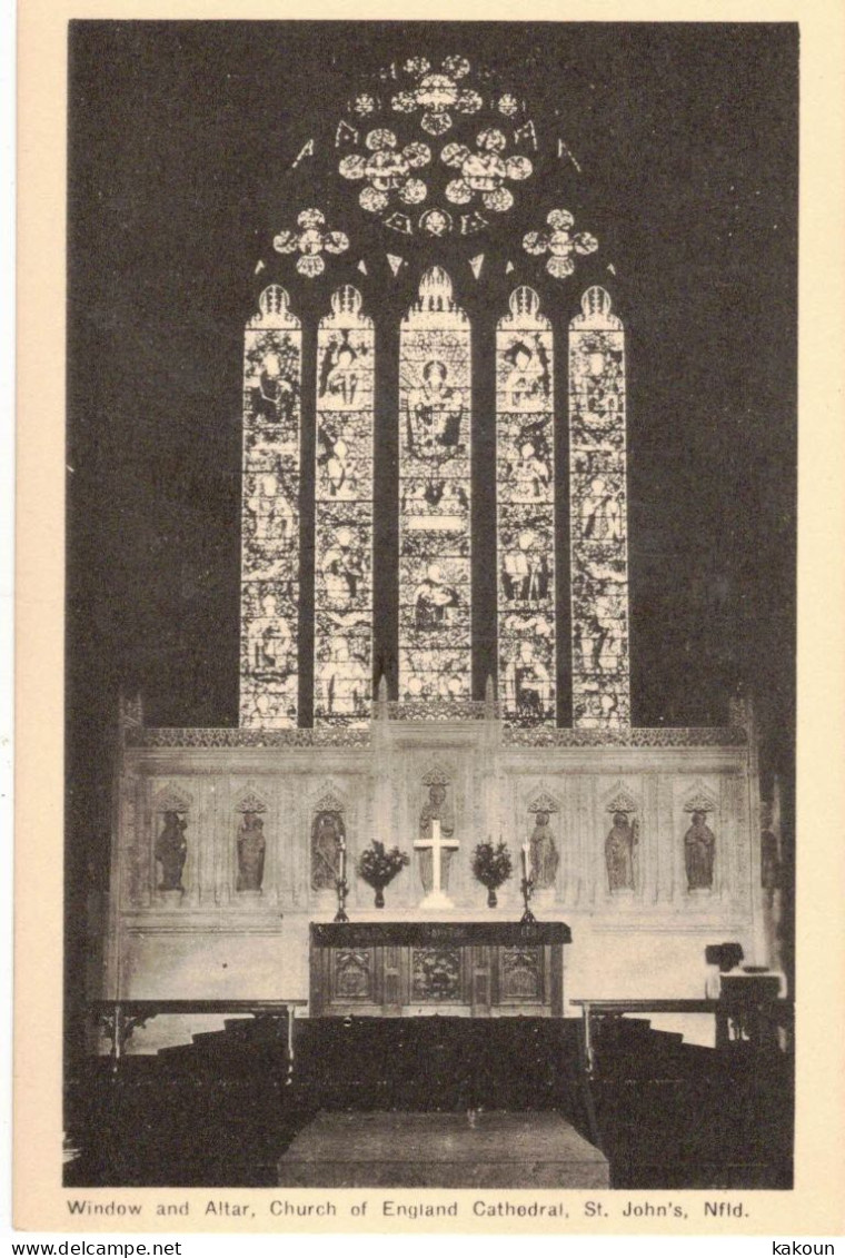 Window And Altar, The Church Of England Cathedral,, St. John's, Newfoundland, Canada, PECO (D198) - St. John's