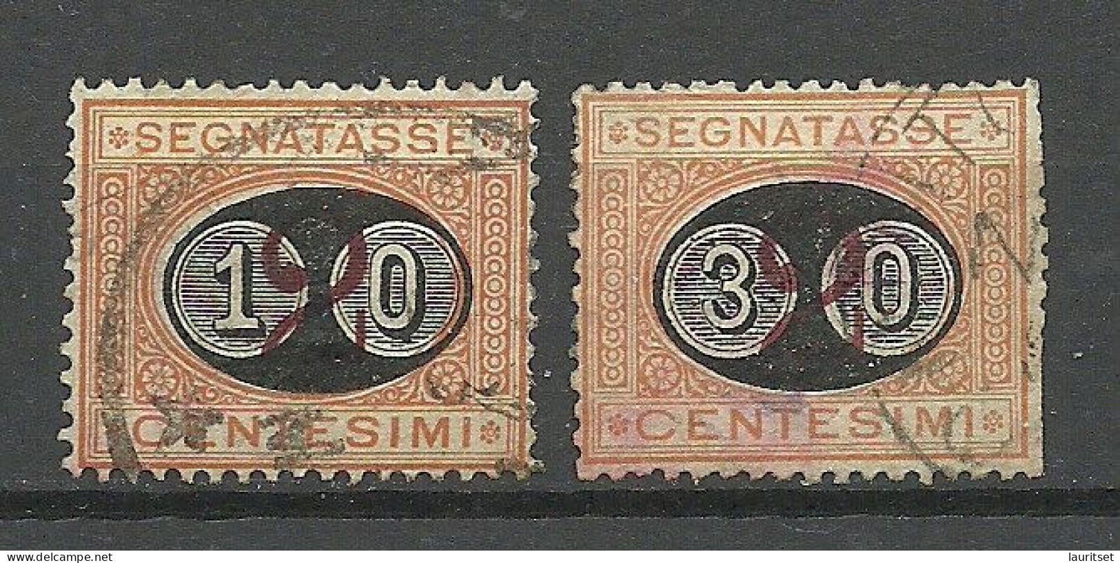 ITALY 1890-1891 Michel 116 - 17 Postage Due Portomarken O - Taxe