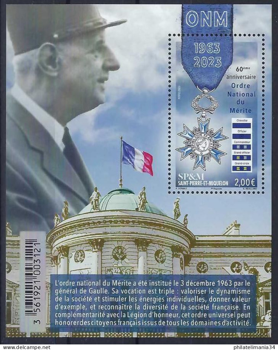 SPM 2023 - Ordre National Du Mérite - Blocs-feuillets