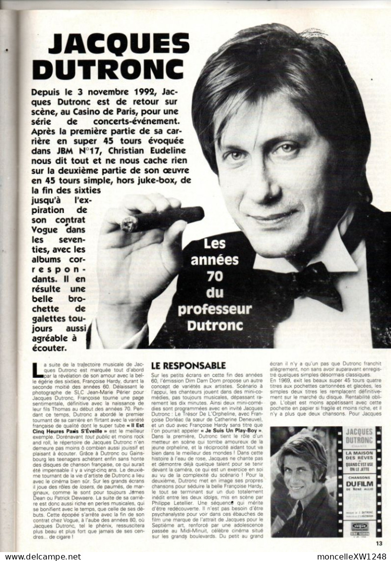 Juke Box Magazine N°65 (décembre 1992) - J.Dutronc - Tornados - F.Hardy - VIP's - Musik