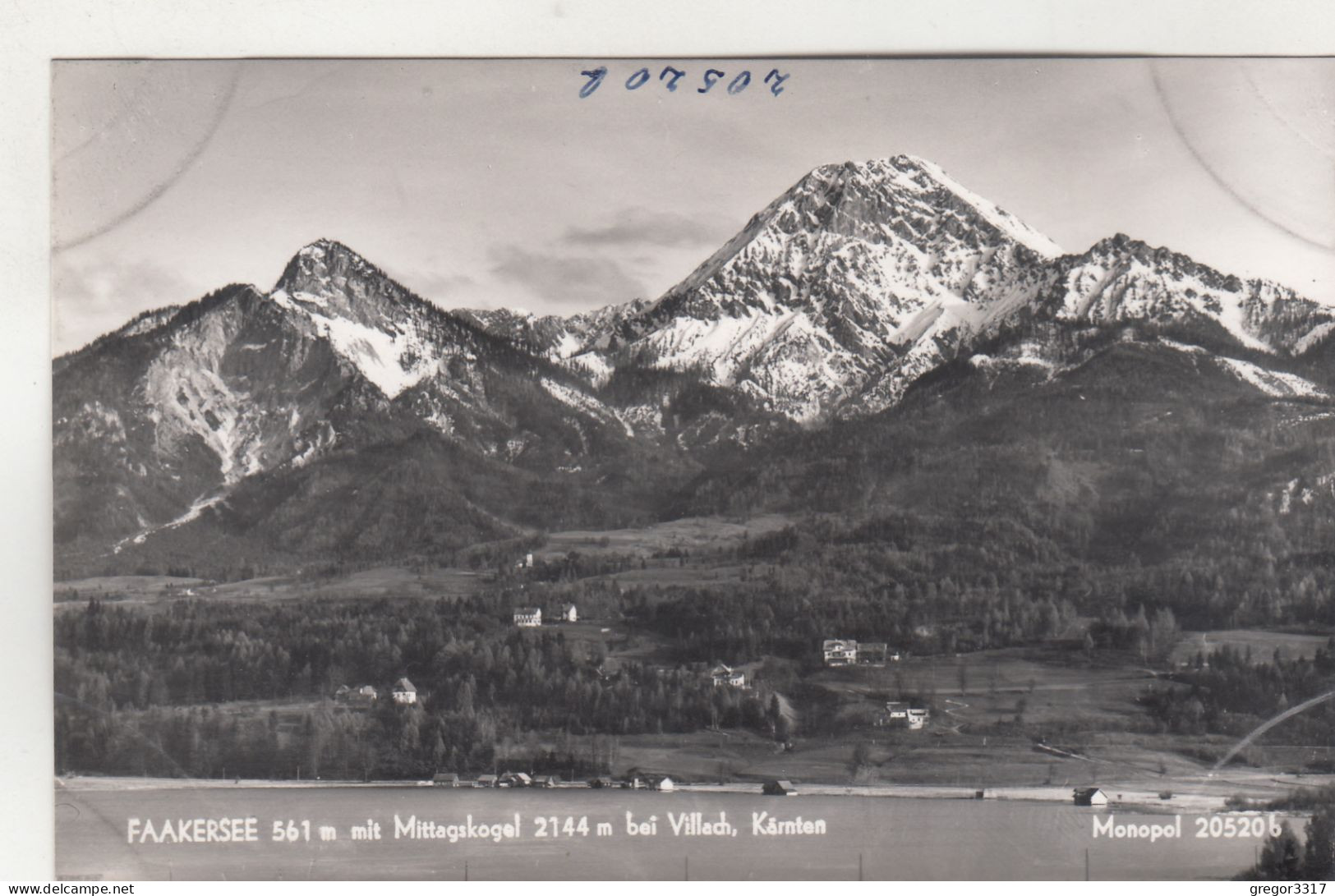 E480) FAAKERSEE 561m - Mit Mittagskogel Bei Villach - Kärnten - Alte FOTO AK S/W - Faakersee-Orte