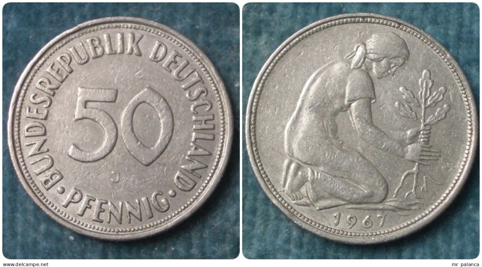 M_p> Germania 50 Pfennig 1967 J - 50 Pfennig
