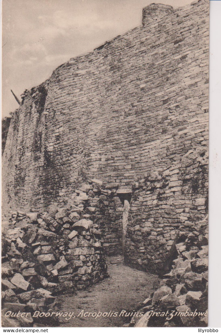 ZIMBABWE - Southern Rhodesia - Outer Dpprway Acropolis Ruins Great Zimbabwe  - Zimbabwe