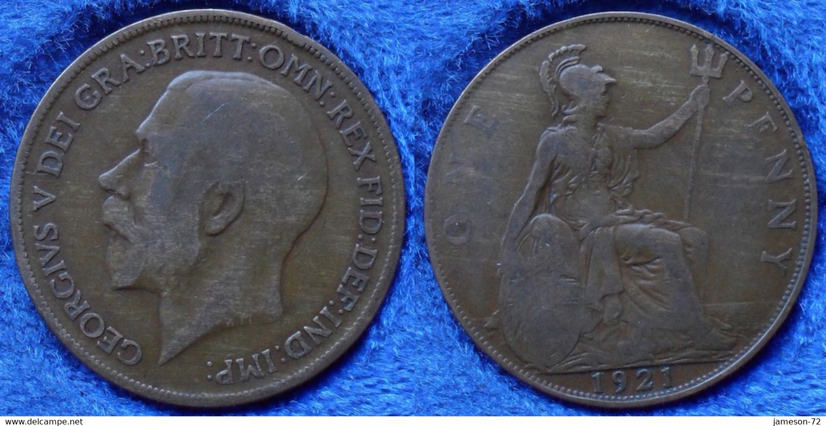 UK - 1 Penny 1921 KM# 810 George V (1910-1936) Bronze - Edelweiss Coins . - Sonstige & Ohne Zuordnung