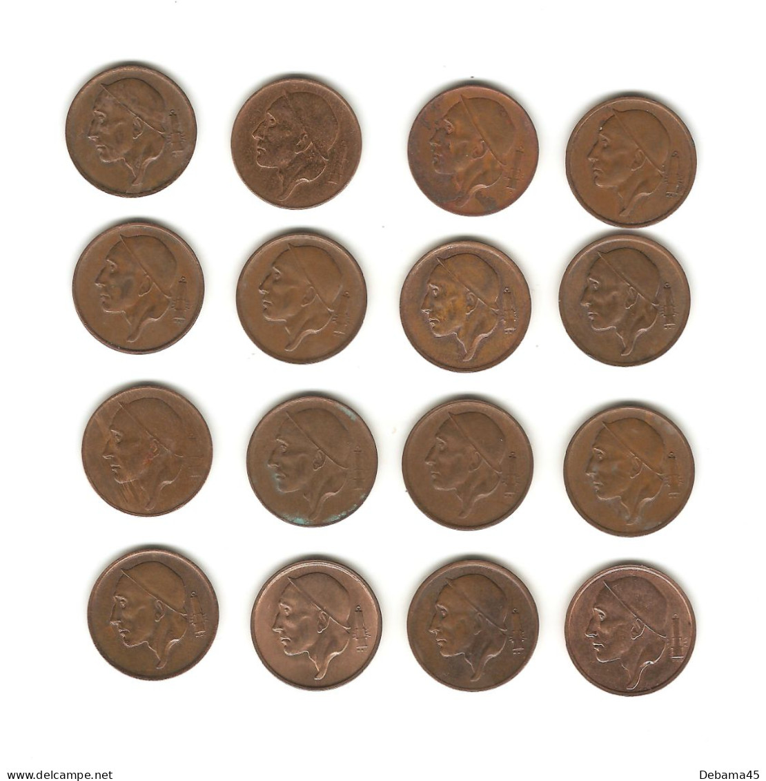 183/ Belgique : 16 X 50 Centimes (toutes Différentes - De 1952 à 1993 - Belgïe, Belgique - Grosse Et Petite Tête) - 50 Cent