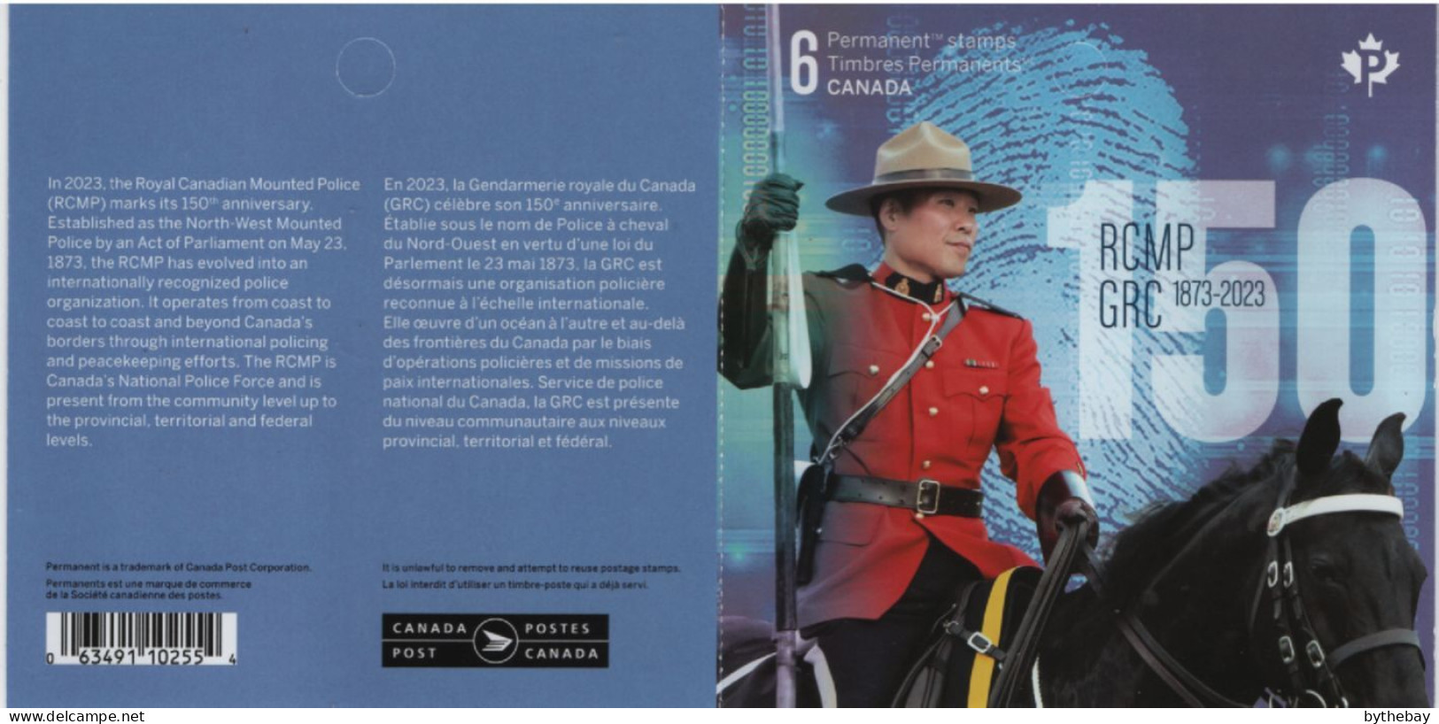 Canada 2023 MNH Royal Canadian Mounted Police 150th Ann Booklet - Full Booklets