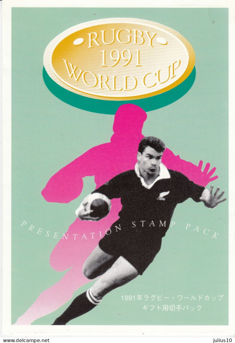 NEW ZEALAND 1991 Rugby Pack With Souvenir Card Mi 1197-200, Bl 29 #576 - Presentation Packs