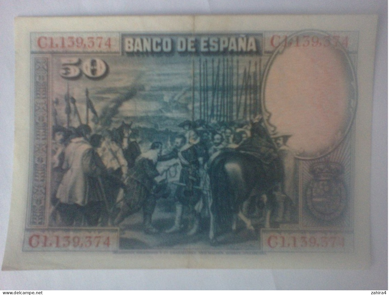 Velazquez - 50 Pesetas - Madrid 15 Agosto 1928 - C1,139,374 - 50 Pesetas