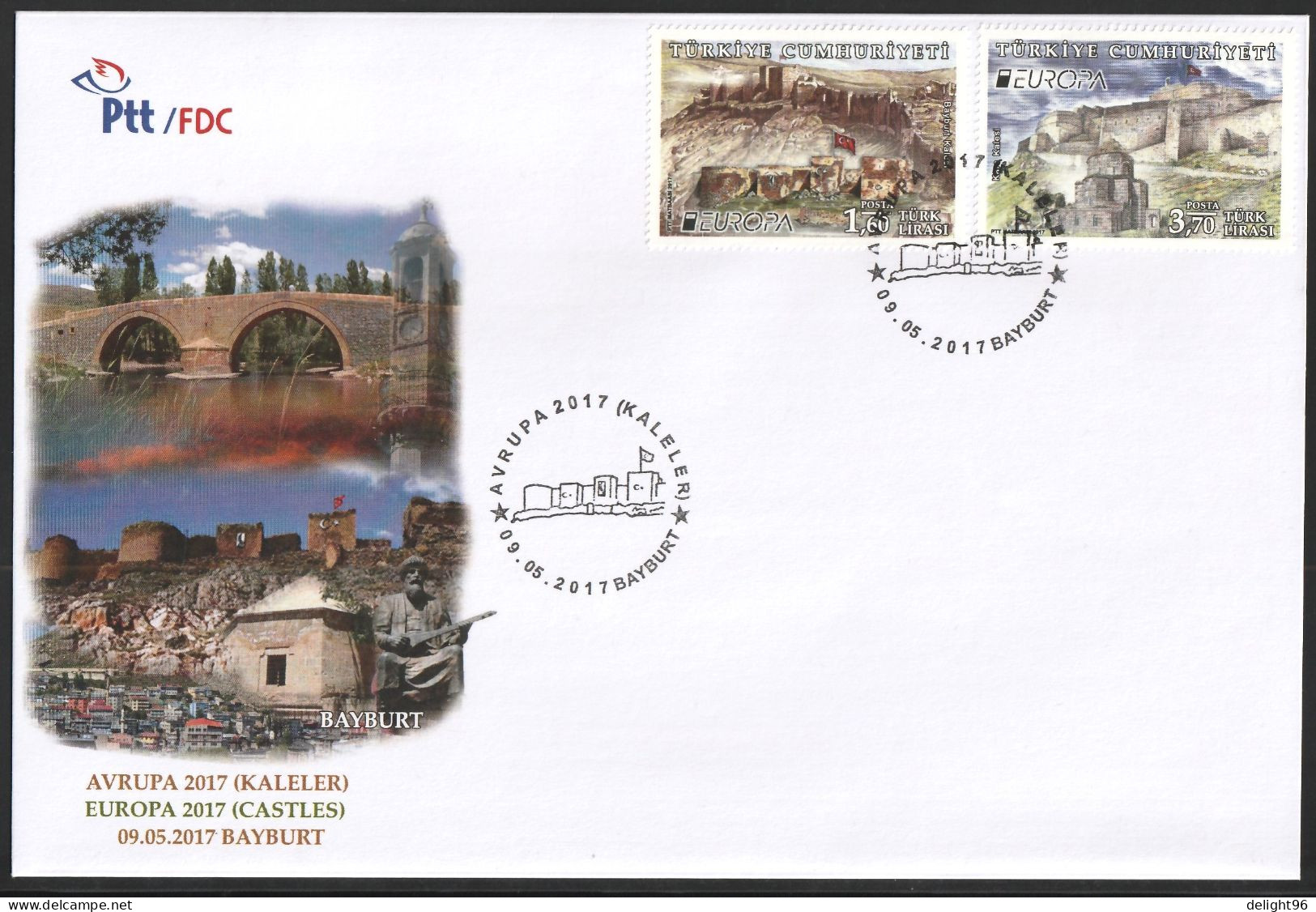 2017 Turkey Europa: Castles FDC Set - 2017