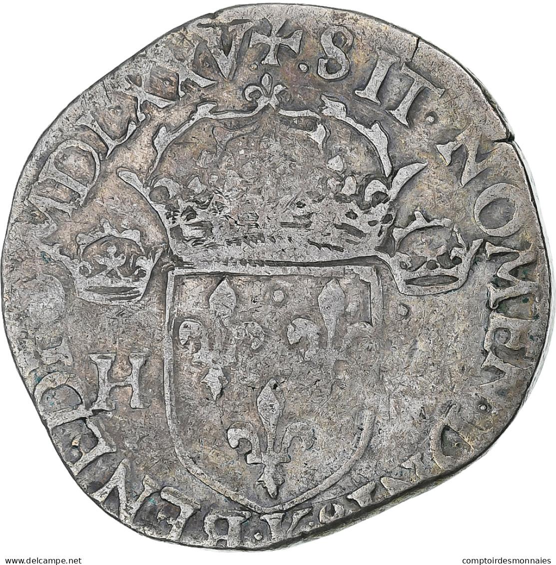 France, Henri III, Teston, 1575, Bordeaux, 1st Type, TB+, Argent, Gadoury:490 - 1574-1589 Henry III