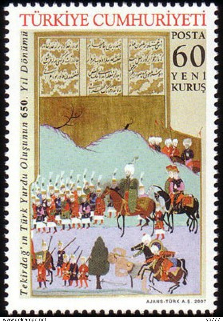 (3569) TURKEY THE 650th ANNIVERSARY OF TEKIRDAG IS BEING TURKLAND HORSE MNH** - Ungebraucht