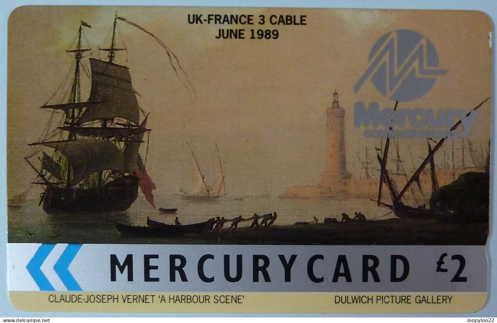 UK - Great Britain - Mercury - MER036 - 17MERE - UK France Cable - Harbour Scene - 1589ex - Mint - [ 4] Mercury Communications & Paytelco