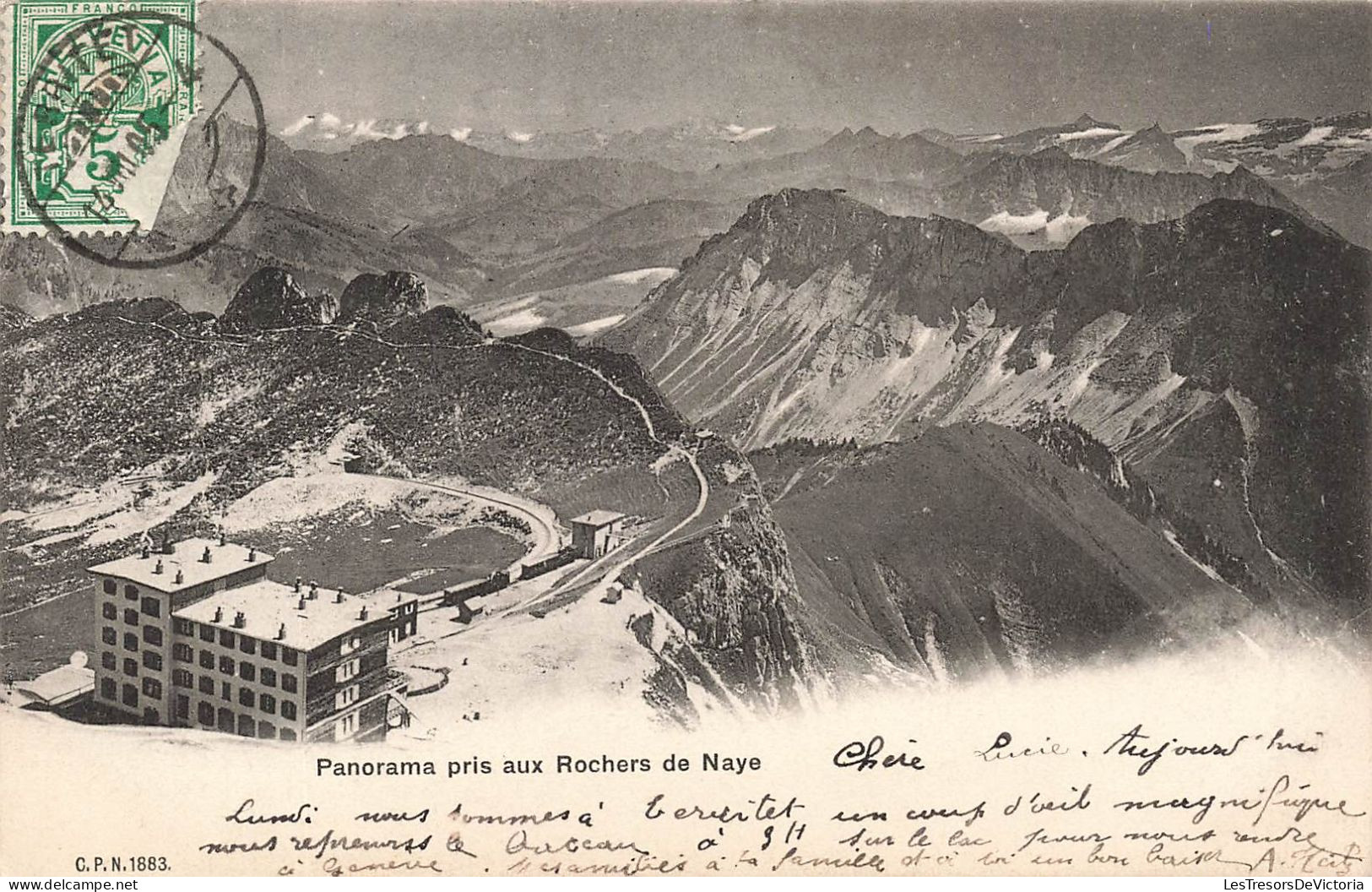 SUISSE - Roche - Panorama Pris Aux Rochers De Naye - Carte Postale Ancienne - Roche