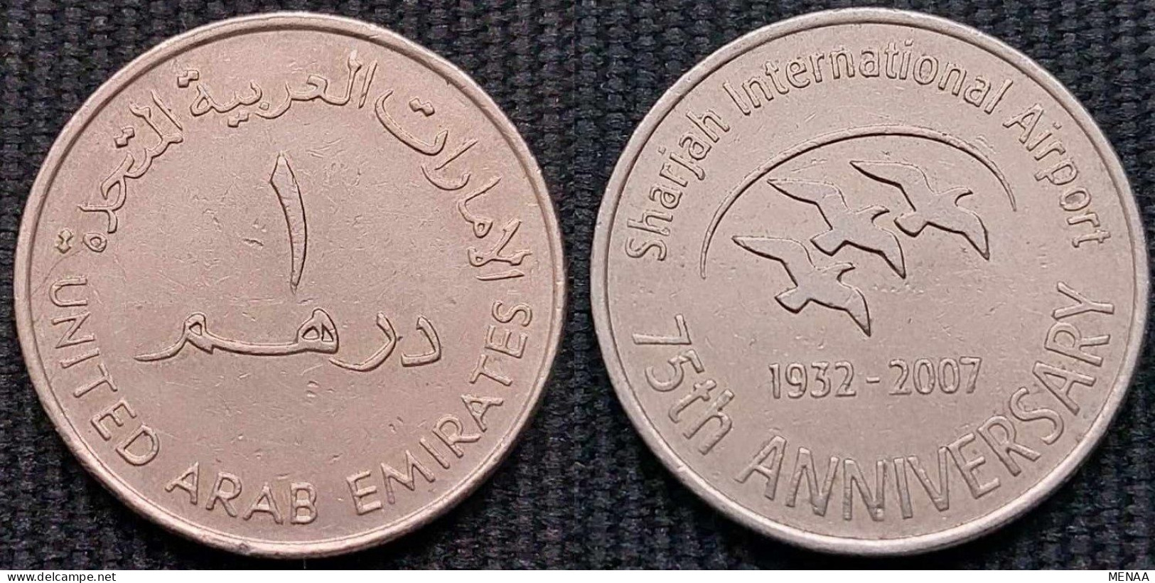 United Arab Emirates -1 Dirham -2007 -  The 75th Anniversary Of Sharjah International Airport - KM 76 - Emirats Arabes Unis