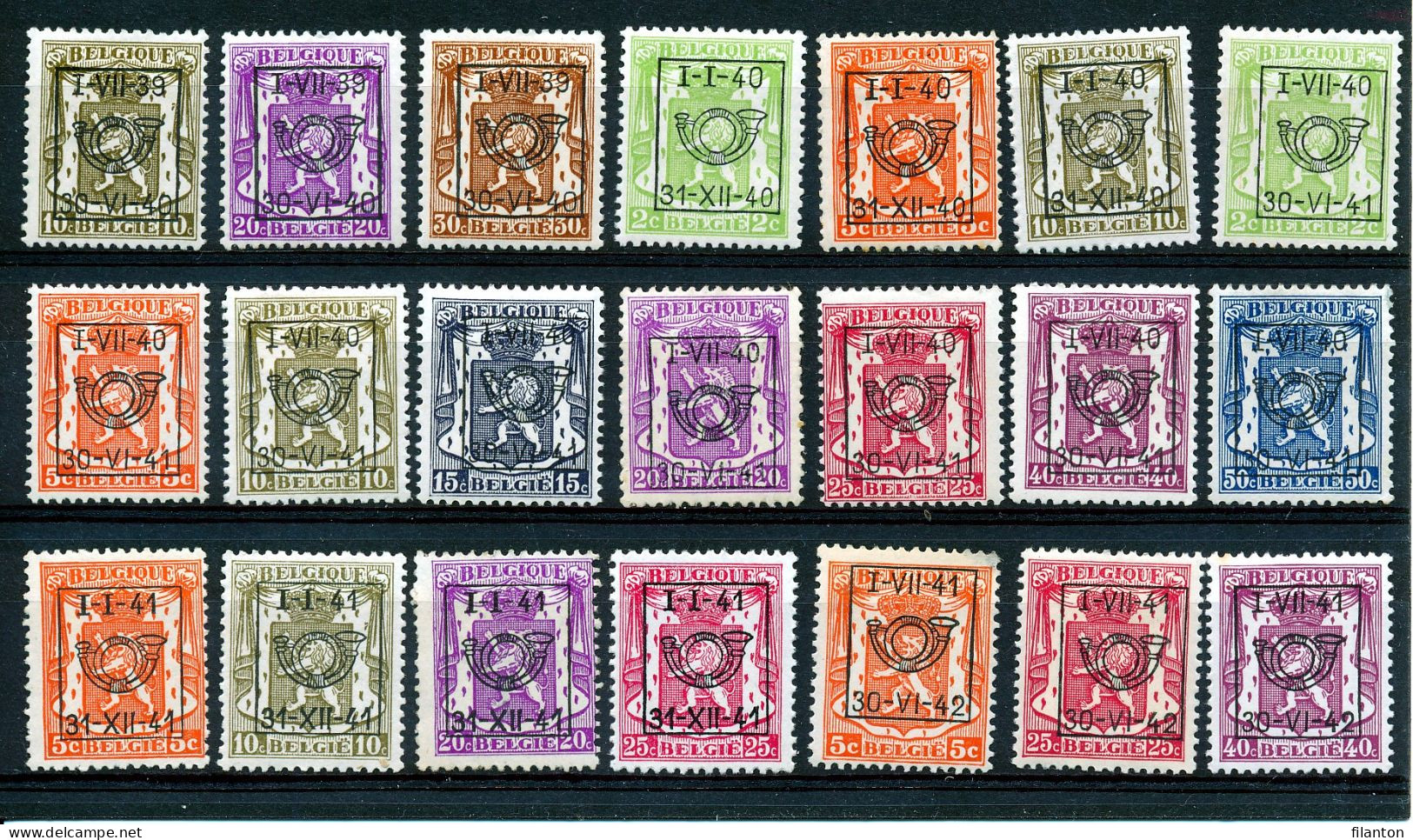 BELGIE - TYPO-PRECANCELS - Selectie 531 - MH* - Cote 97,00 € - Typos 1936-51 (Kleines Siegel)