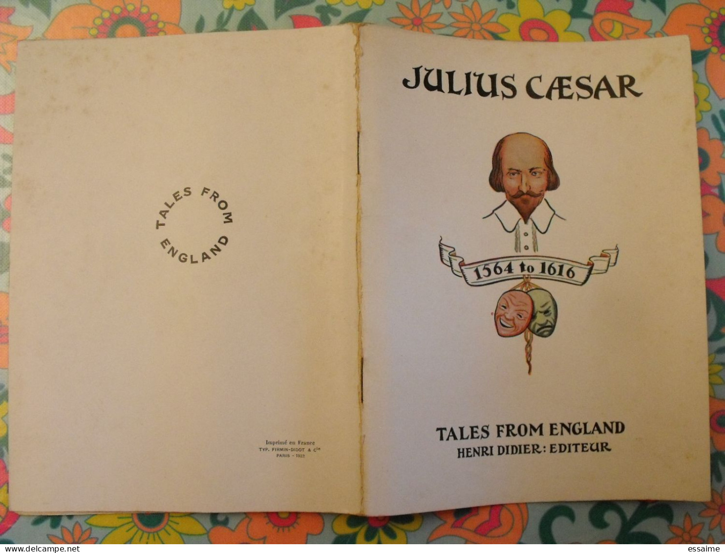 Julius Caesar. William Shakespeare. Tales From England. En Anglais. Henri Didier éditeur, Mesnil, 1932 - Altri & Non Classificati