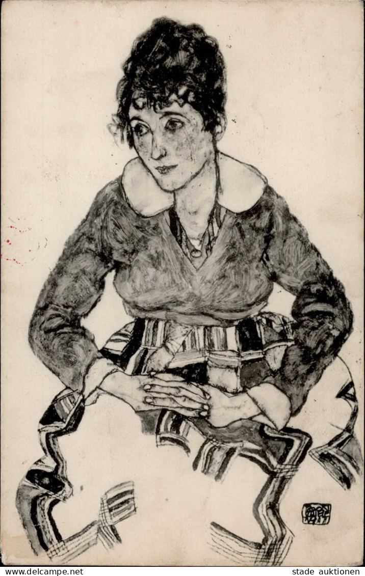 SCHIELE, Egon (WW- Künstler) I-II (Marke Entfernt) - Wiener Werkstaetten