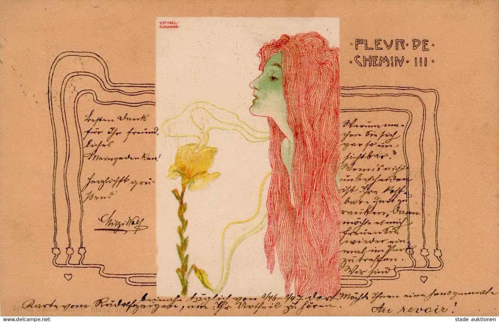 Kirchner, Raphael Jugendstil Fleur De Chemin III I-II Art Nouveau - Kirchner, Raphael