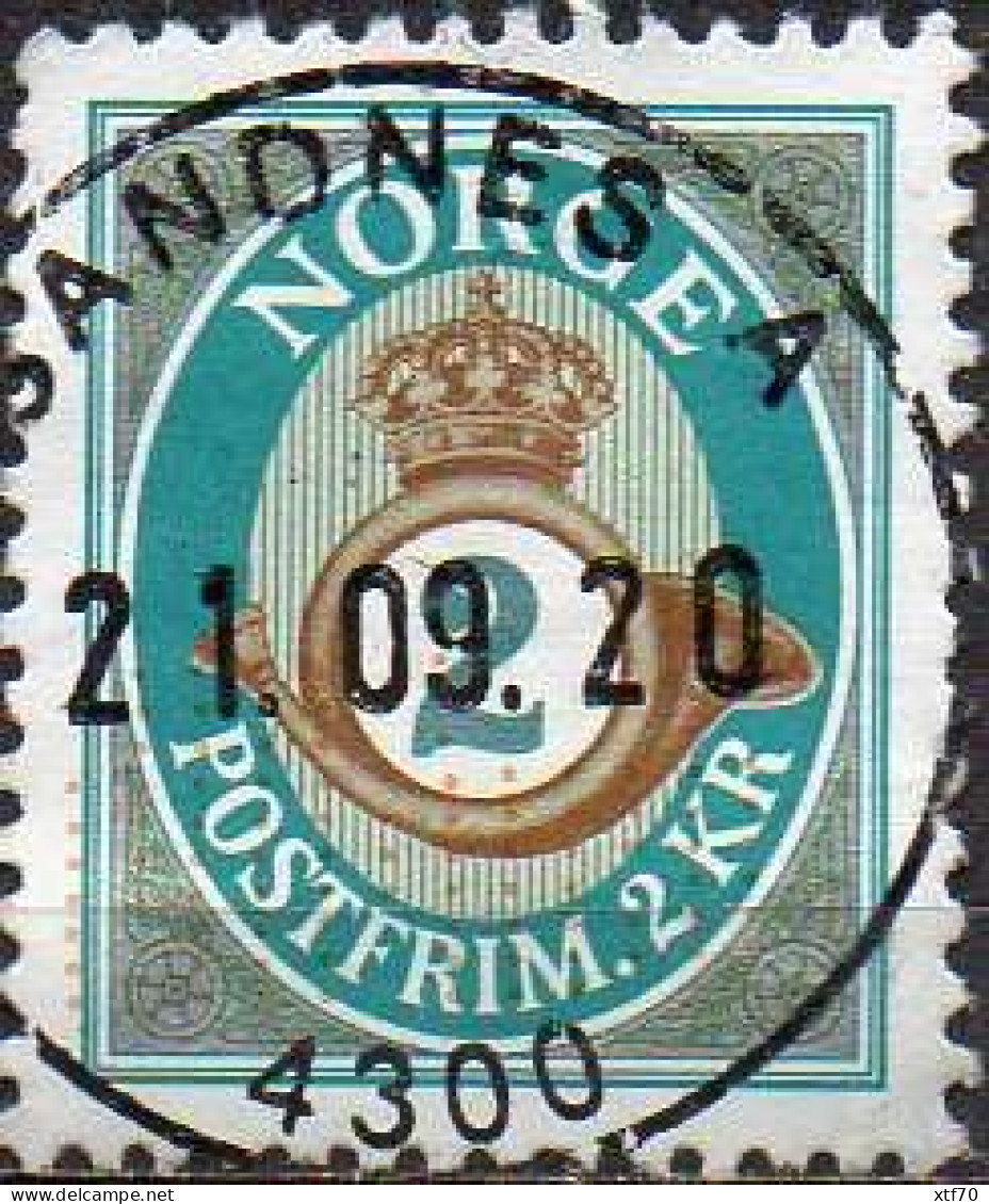 NORWAY 2001 Posthorn. 2Kr Blue - Gebraucht